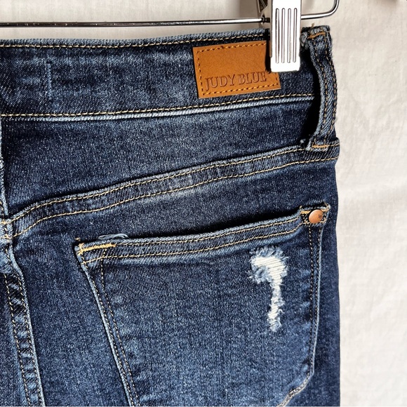 Judy Blue Jeans Womens 5 27 Boyfriend Fit Distressed Denim Stretch Jean JB88220 - Picture 14 of 16